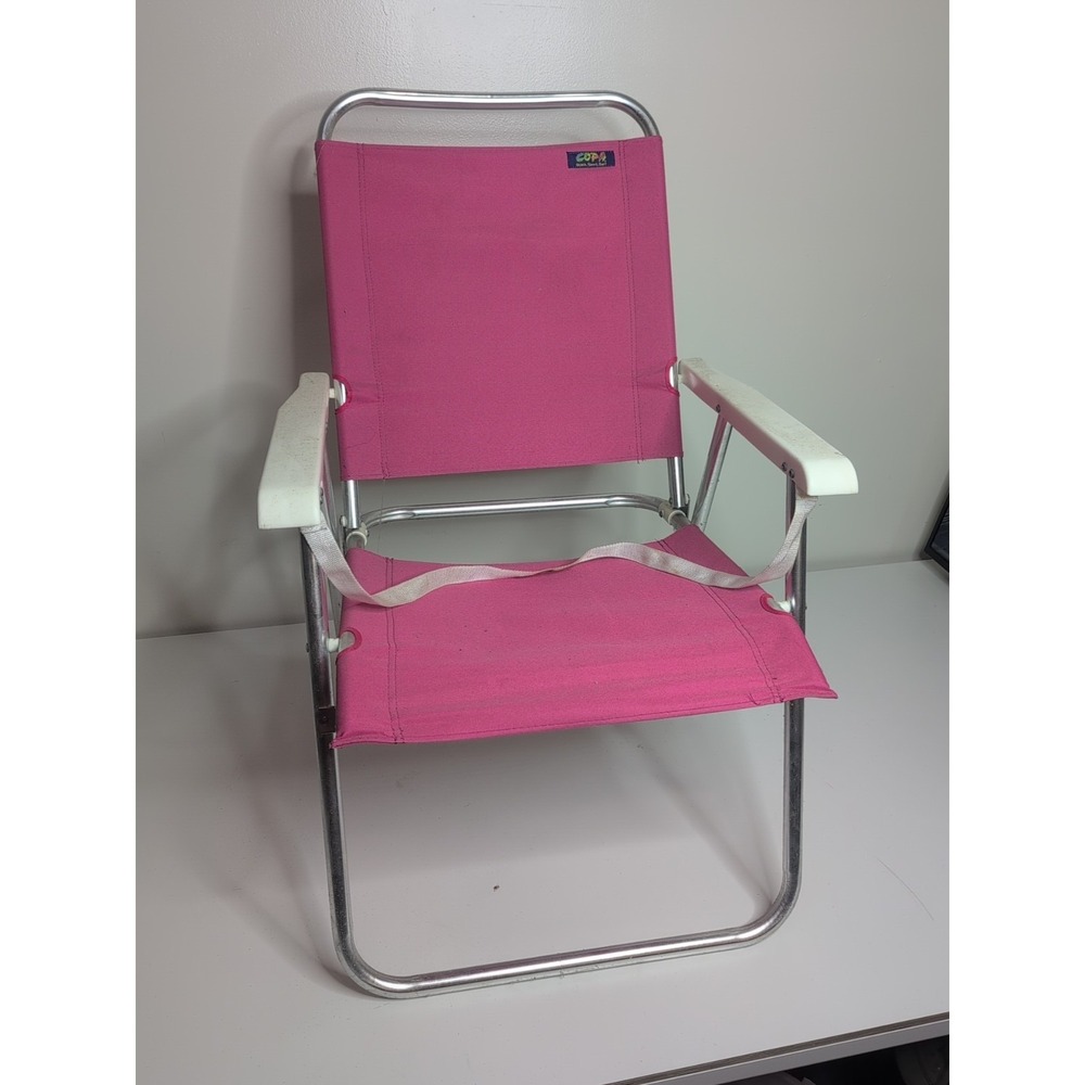 Vintage Beach Sport Surf Copa Chair Pink Canvas
